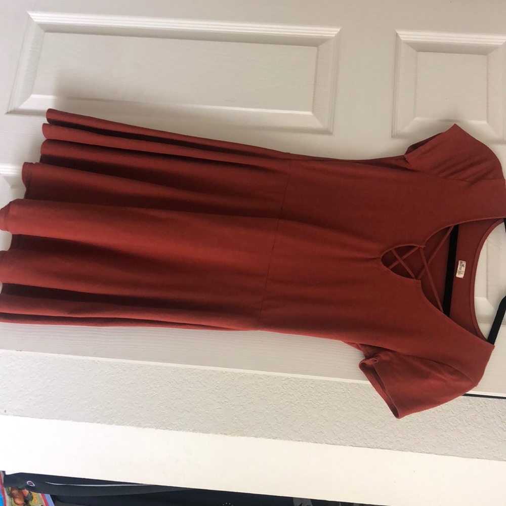 Cute burnt orange mini dress